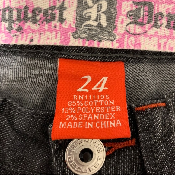 Request Denim | NWOT Bootcut Jeans Faded Black Wash Size 24 - Picture 13 of 15